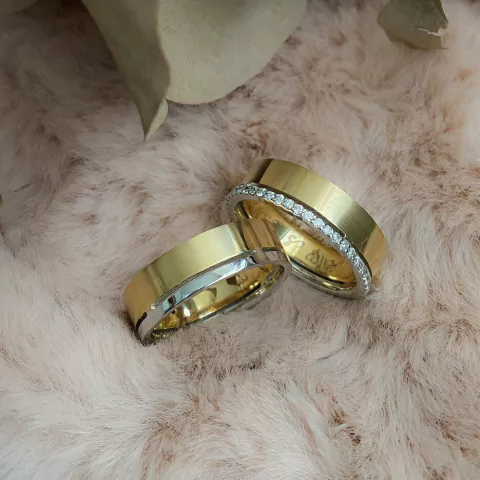 Par de alianças | Together 5 Bruna e Leo - Ouro 18k