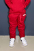 Calça moletom peluciado mini vermelho