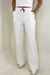Wide leg moletinho off white