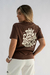 Camiseta over crown brand marrom - loja online