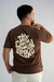 Camiseta over crown brand marrom na internet