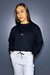 Cropped moletom morcego preto