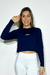 Cropped dry fit marinho