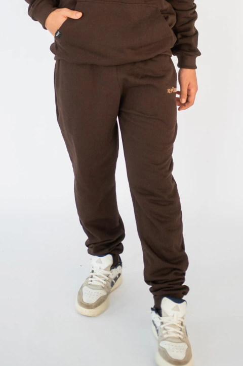 Calça jogger moletom república café
