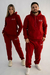 Calça jogger moletom athleisure vermelho na internet