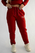 Calça jogger moletom athleisure vermelho - comprar online