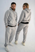 Calça jogger moletom athleisure cinza na internet
