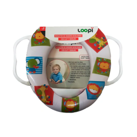 LOOPI REDUCTOR DE INODORO ACOLCHADO CON MANIJA - 8806 - CONSULTAR COLORES