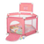 LOVE CORRALITO HEXAGONAL CON JUEGO DE BASQUET, ALFOMBRA Y PELOTAS- ROSA - comprar online