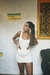 Saia Drapeada off white - loja online
