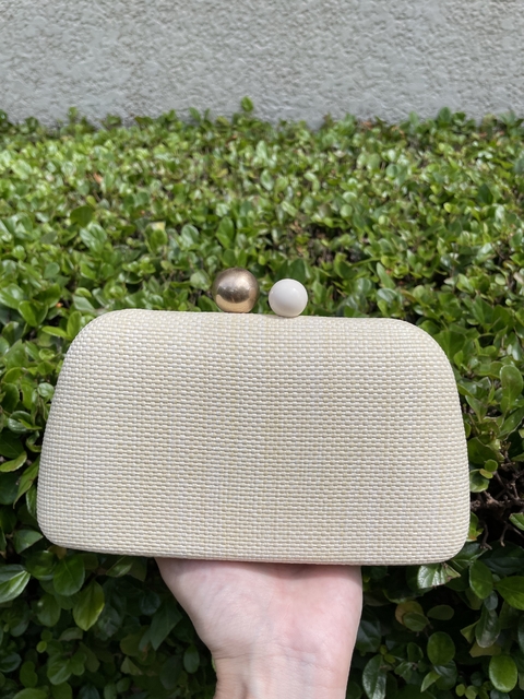 Bolsa de Festa Clutch Bege claro