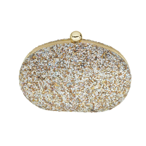 Bolsa Festa Clutch Pedarias Bege - comprar online