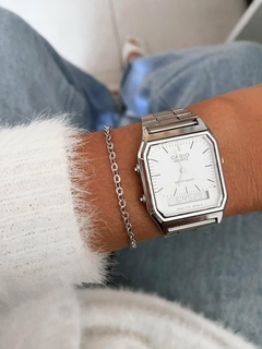 Pulseira em aço inox elo português detalhado - 3 tamanhos - COD. HA157P - Hellô Acessórios