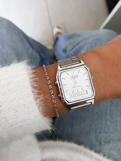 Pulseira em aço inox elo português detalhado - 3 tamanhos - COD. HA157P na internet