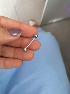 Piercing em aço inox reto 2,5cm - COD. A324D