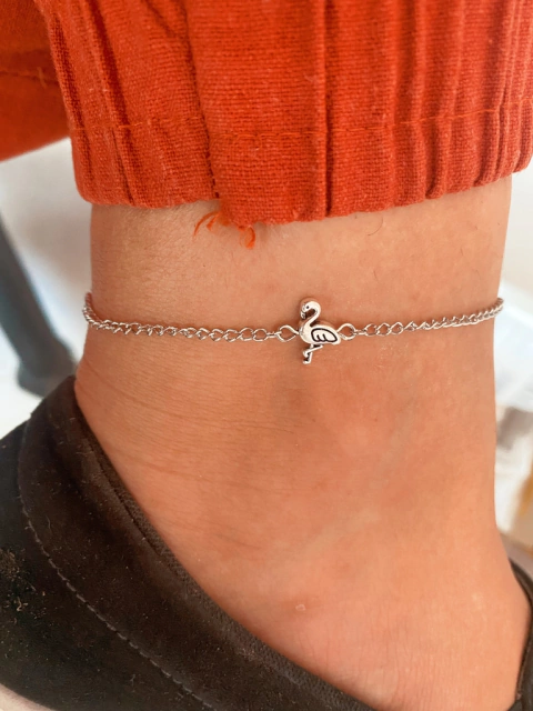 Tornozeleira em biju flamingo - COD. H67T