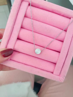 Colar em aço inox círculo passante - COD. HA136C - Hellô Acessórios