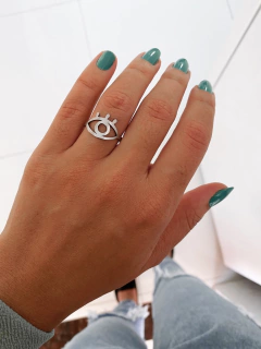 Anel em aço inox olho vazado - COD. A168i - comprar online