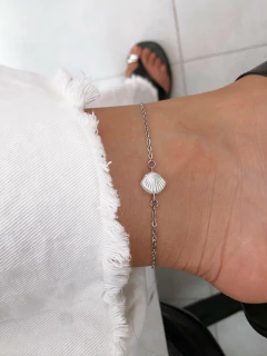 Tornozeleira em aço inox concha perolada - COD. HA60T na internet