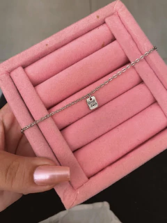 Pulseira em biju plaquinha Good luck/boa sorte - COD. H103P na internet