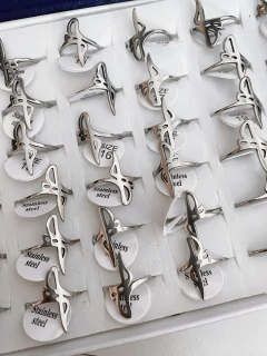 Anel em aço inox Fé - COD. A182 na internet