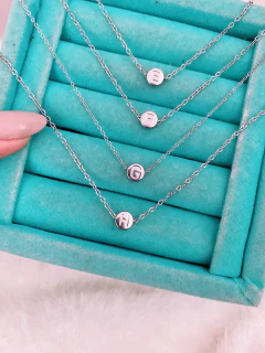 Colar em aço inox iniciais passante - COD. HA209C - loja online