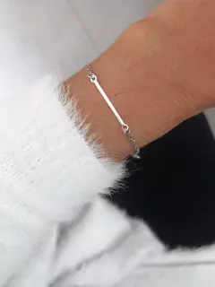 Pulseira em aço inox traço central - COD. HA190P - comprar online