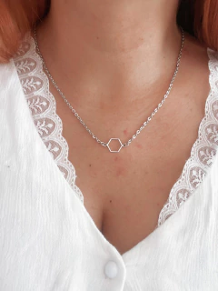 Colar em biju hexágono - COD. H144C - comprar online