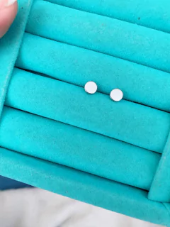 Brincos em aço inox medalhinha lisa 5mm - COD. A347 - comprar online