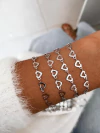 Pulseira em aço inox corações vazados - UNIDADE - COD. HA24P - comprar online