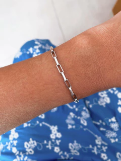 Pulseira em aço inox tijolinho 3x7mm - unissex - COD. HA217P na internet