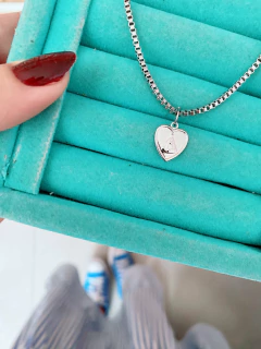 Colar em aço inox veneziana Nossa Senhora coração - COD. HA196C - loja online