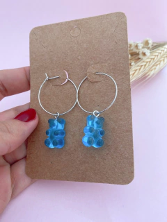 Argolas em biju urso gummy diversas cores - COD. H35B