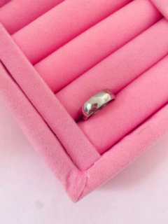 Aliança/anel em aço inox 6mm abaulada - unissex - COD. A17 - loja online