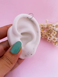 Argolinha / piercing em aço inox 9mm para orelha ou nariz - unidade - COD. A58a