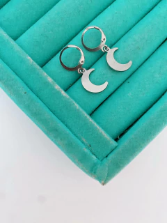 Argolinhas em aço inox lua lisa - COD. A164-30 na internet