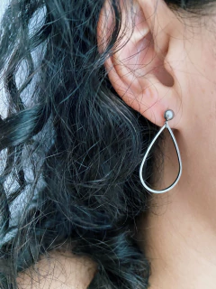 Brincos em aço inox gota vazada - COD. HA07B - comprar online