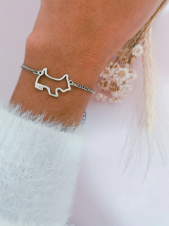 Pulseira em biju cachorro vazado - COD. H63P - Hellô Acessórios