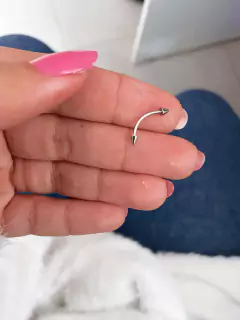 Piercing em aço inox curvo triângulos 1,6cm- COD. A324R - comprar online