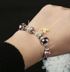 Separador/travador berloque em silicone 2mm para pulseira - COD. A216(mod. 07) - comprar online