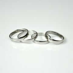 Aliança / anel em aço inox 4mm abaulada -unissex - COD. A115