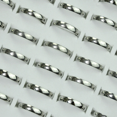 Aliança / anel em aço inox 4mm abaulada -unissex - COD. A115 - loja online