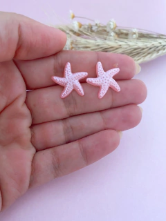 Imagem do Brincos estrela do mar colors com base em aço inox - diversas cores - COD. H46B