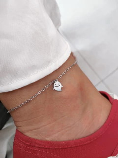 Tornozeleira em aço inox tubarão - COD. HA68T - Hellô Acessórios