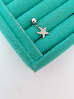 Berloque em aço inox estrela do mar lisa - COD. A203(mod. 155) - Hellô Acessórios