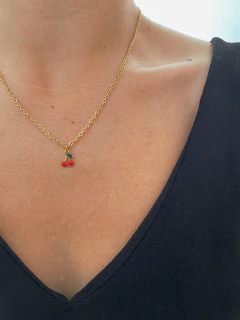 Colar em aço inox dourado pingentes fofos esmaltados - 4 modelos - COD. A422 na internet