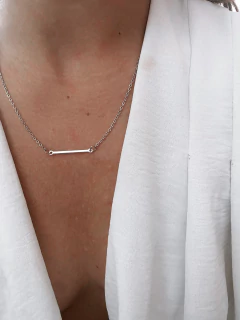 Colar em aço inox traço central - COD. HA155C - comprar online