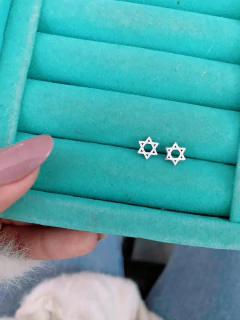 Brincos em aço inox estrela de Davi 7mm - corte a laser - COD. A375B na internet