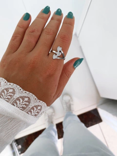 Anel em aço inox triplo corações - COD. A166q