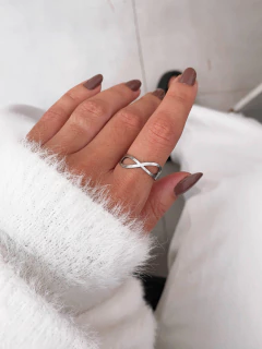 Anel em aço inox infinito irregular - COD. A426K - comprar online